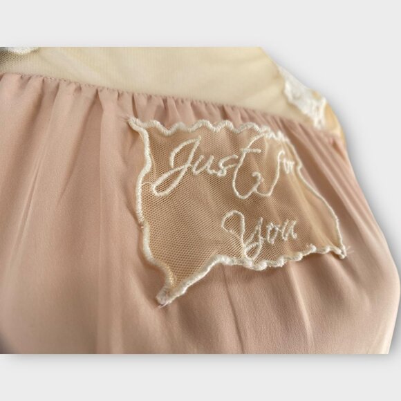 Robed with Love Hildy Robe Pink Floral Embroidered Sheer Illusion Bell Sleeves - Picture 12 of 14